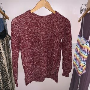 maroon sweater